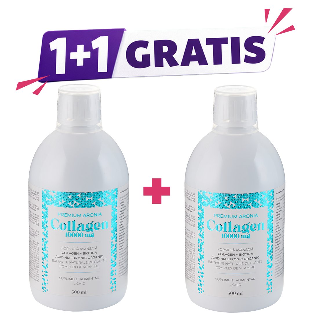 Premium Aronia Colagen 10.000 mg – formulă avansată pentru piele, păr și unghii sănătoase & frumoase