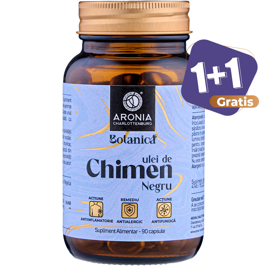 Ulei de Chimen Negru (Negrilica) Premium Vegan — 90 capsule, cu proprietăți antioxidante, antiinflamatoare și antimicrobiene