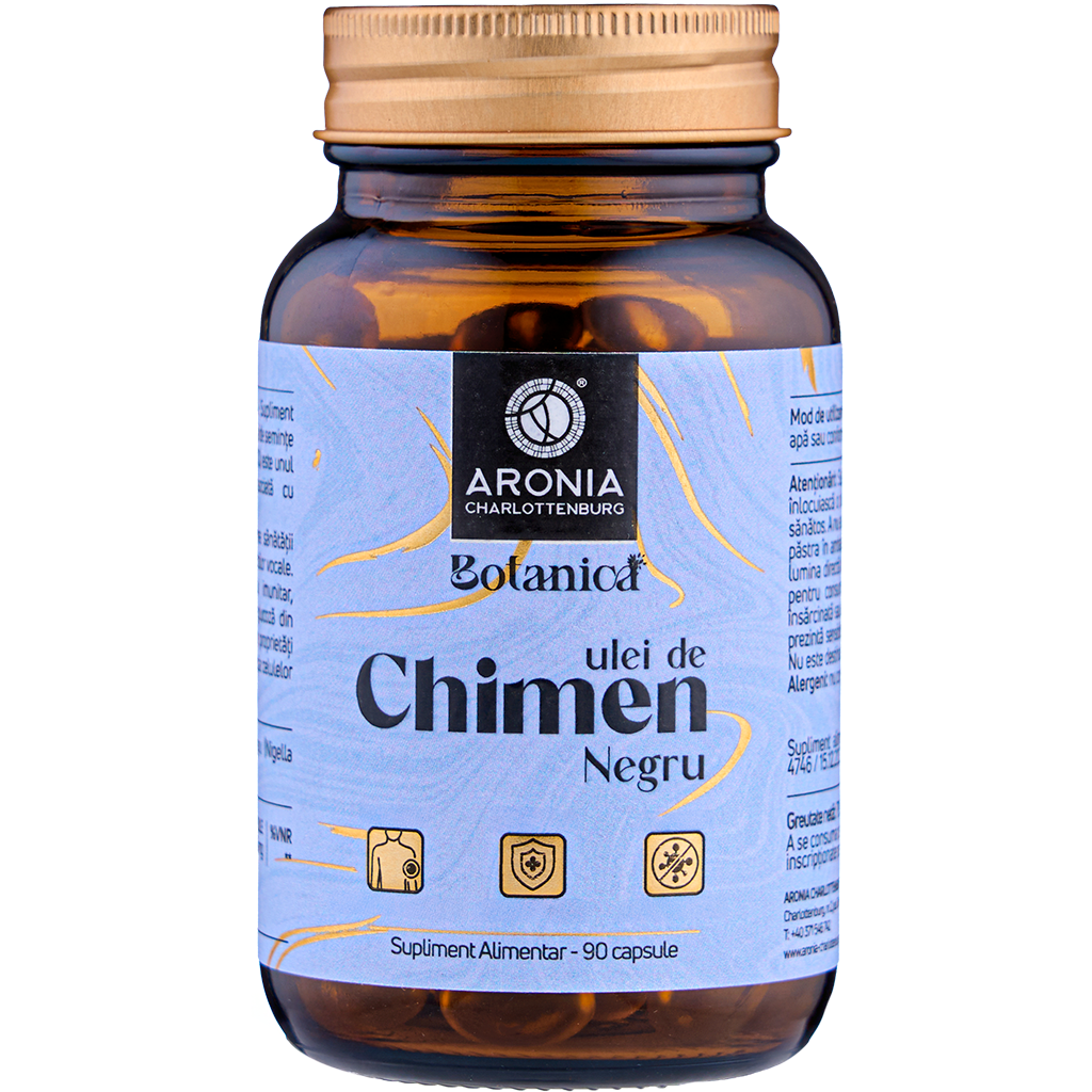Ulei de Chimen Negru (Negrilica) Premium Vegan — 90 capsule, cu proprietăți antioxidante, antiinflamatoare și antimicrobiene