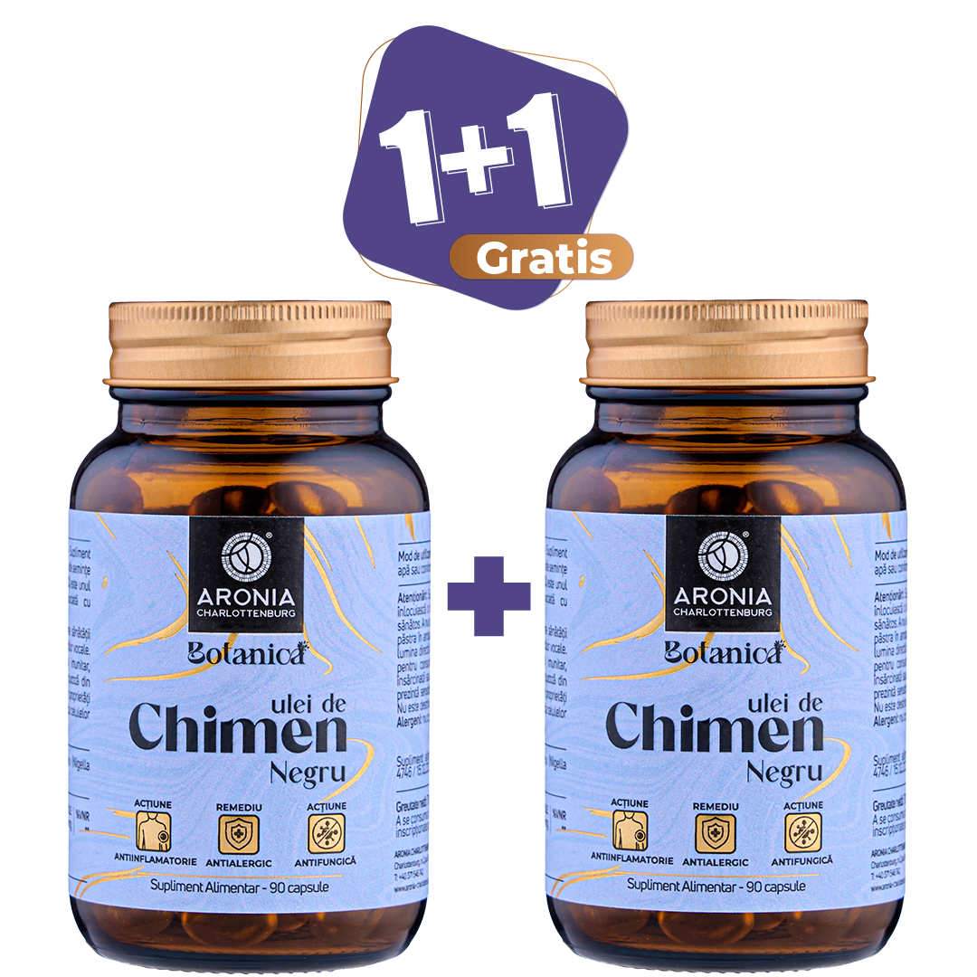 Ulei de Chimen Negru (Negrilica) Premium Vegan — 90 capsule, cu proprietăți antioxidante, antiinflamatoare și antimicrobiene