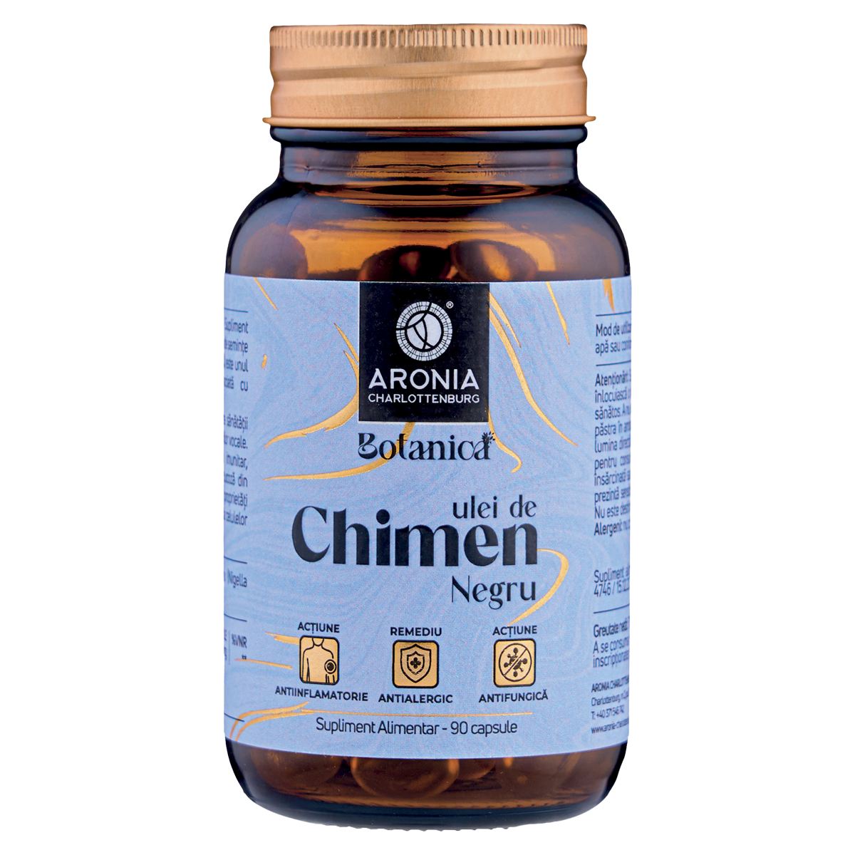Ulei de Chimen Negru (Negrilica) Premium Vegan — 90 capsule, cu proprietăți antioxidante, antiinflamatoare și antimicrobiene