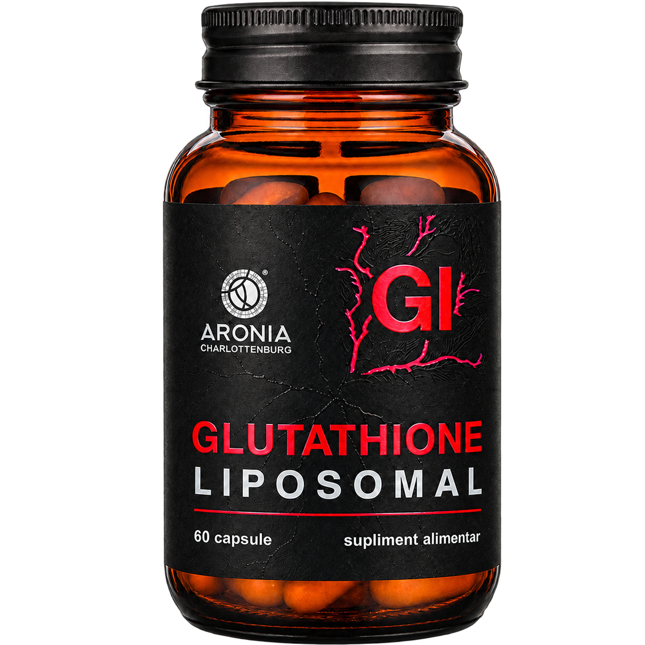 Glutathione Lipozomal la 200mg — 60 capsule cu un antioxidant puternic, care protejează ficatul, celulele și sistemul imunitar