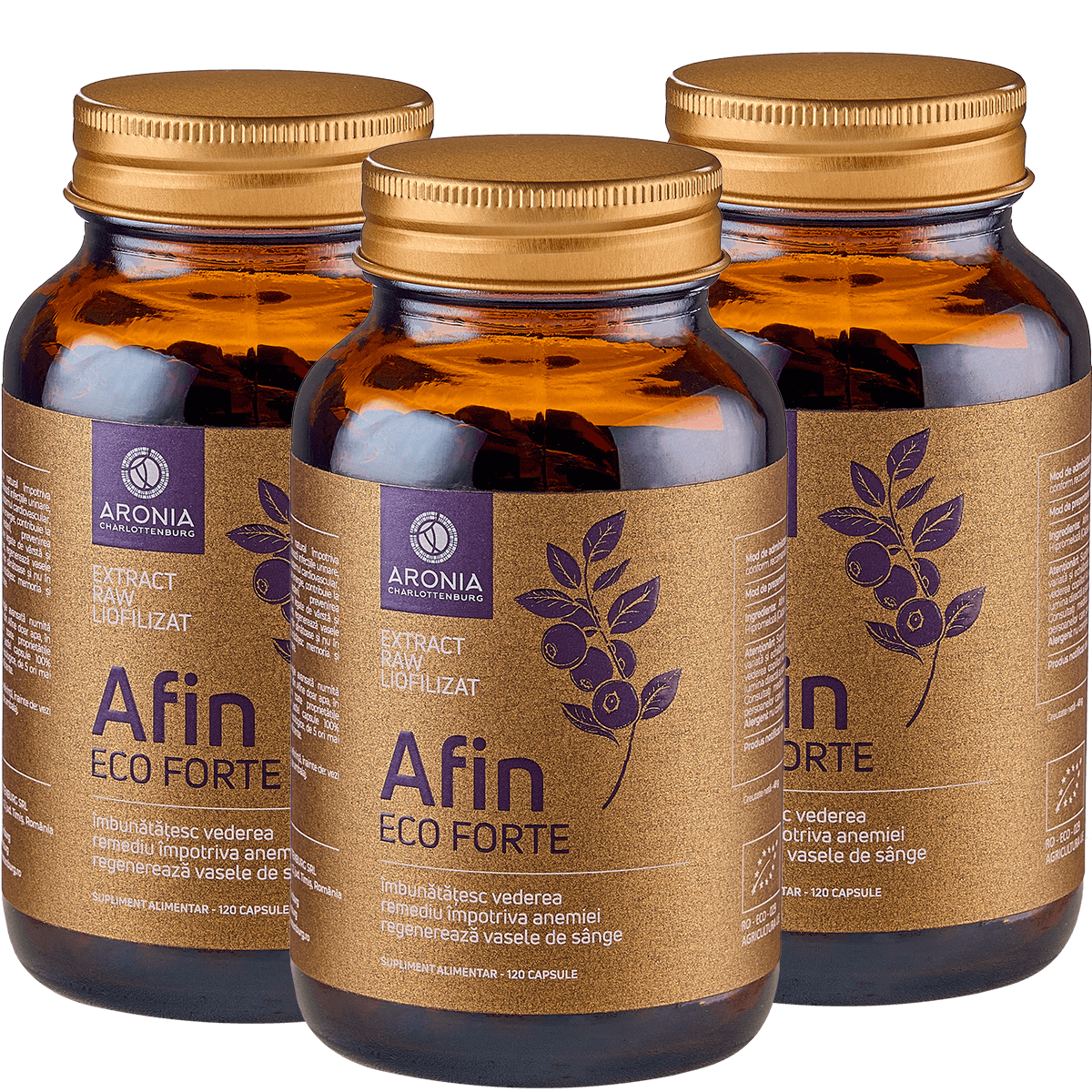 PROMO: 3 Flacoane Afin ECO Forte 120 Capsule