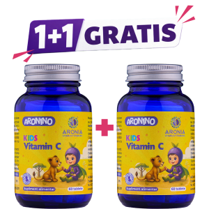 Oferte de Vară la Suplimente Naturale cu Aronia - Aronino Kids Vitamin C — 60 tablete masticabile care sprijină imunitatea și energia copiilor - oferte de vara de la Aronia Charlottenburg