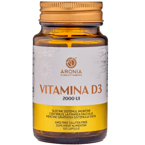 Oferte de Vară la Suplimente Naturale cu Aronia - Vitamina D3 la 2000 UI — 120 capsule pentru susținerea oaselor, mușchilor și sistemului imunitar, asigurând consumul timp de 4 luni - oferte de vara de la Aronia Charlottenburg