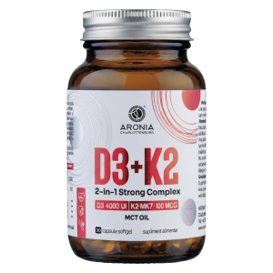 Oferte de Vară la Suplimente Naturale cu Aronia - Vitamina D3+K2, 2-in-1 Strong Complex — doză foarte concentrată pentru sănătatea oaselor, dinților și mușchilor - oferte de vara de la Aronia Charlottenburg
