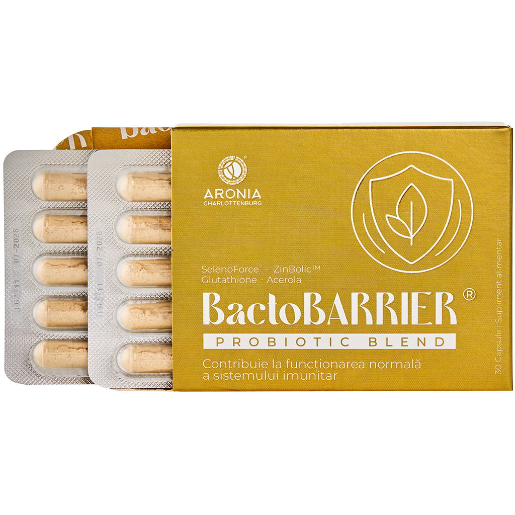 BactoBARRIER® — formulă premium pentru imunitate, echilibru digestiv și protecție celulară, cu probiotice, prebiotice, plante și nutrienți patentați, 1 - aronia-charlottenburg.ro