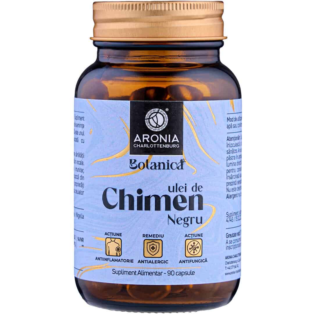 Ulei de Chimen Negru (Negrilica) Premium Vegan — 90 capsule, cu proprietati antioxidante, antiinflamatoare si antimicrobiene