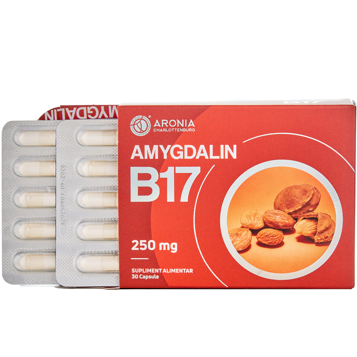 Amygdalin (B17) la 250 mg — 30 capsule pentru echilibrul organismului, imunitate și protecție antioxidantă