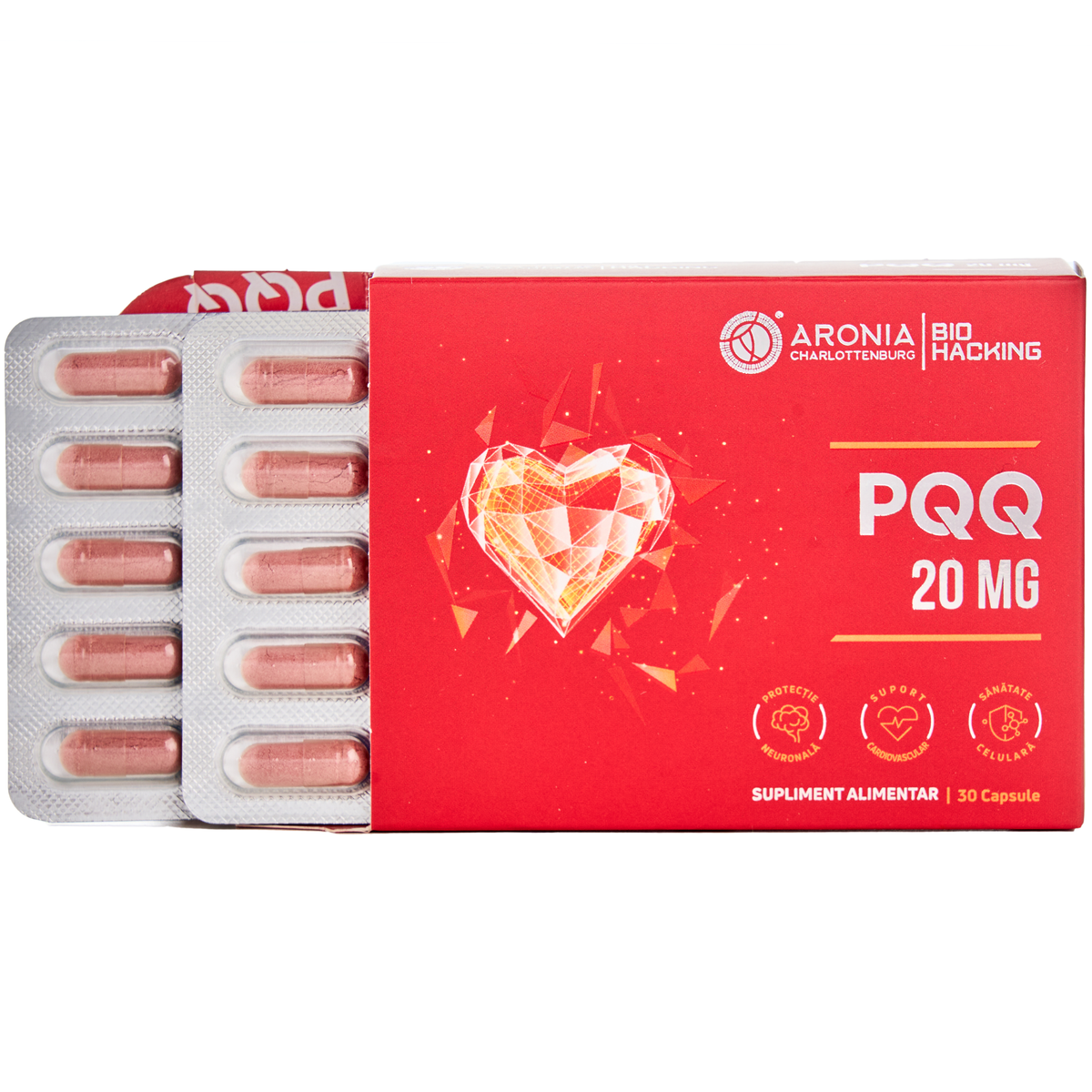 PQQ la 20 mg — 30 capsule care susțin sănătatea celulelor, performanța cognitivă și energia durabilă |  Bio Hacking