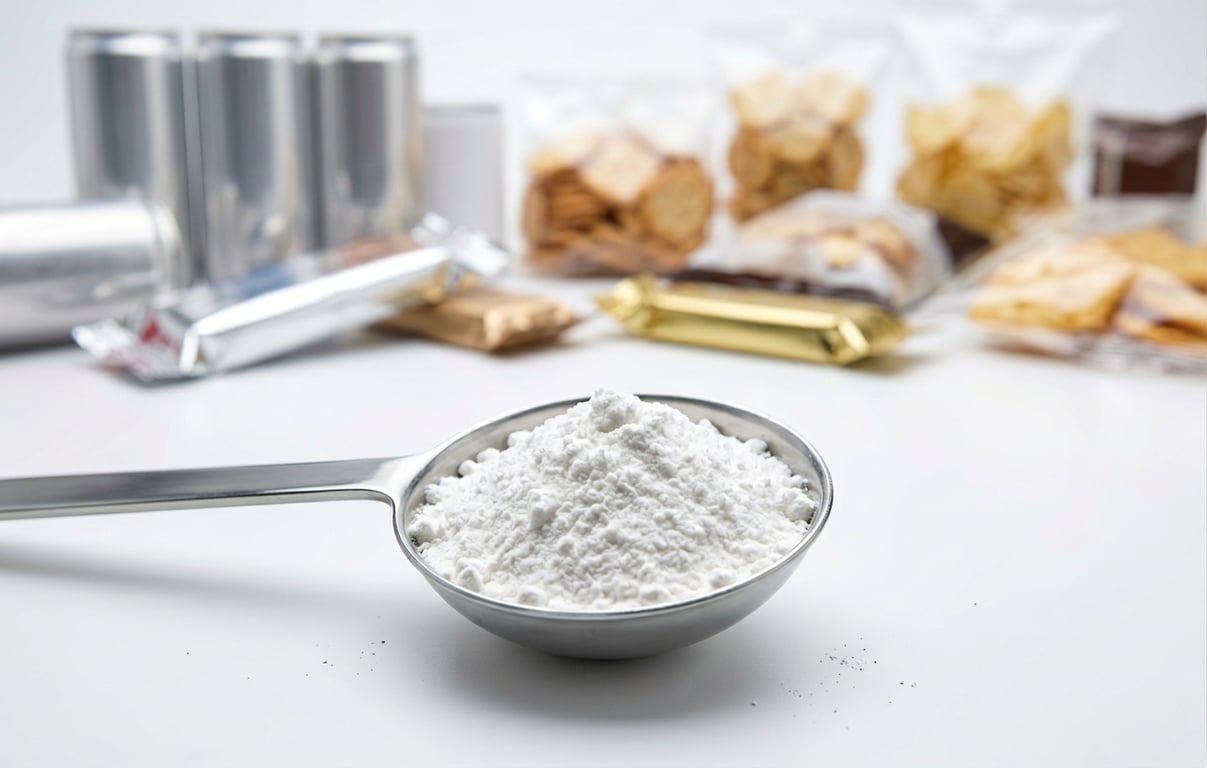 Ce este maltodextrina (lingura cu maltodextrina, fabrica, produse ambalate)