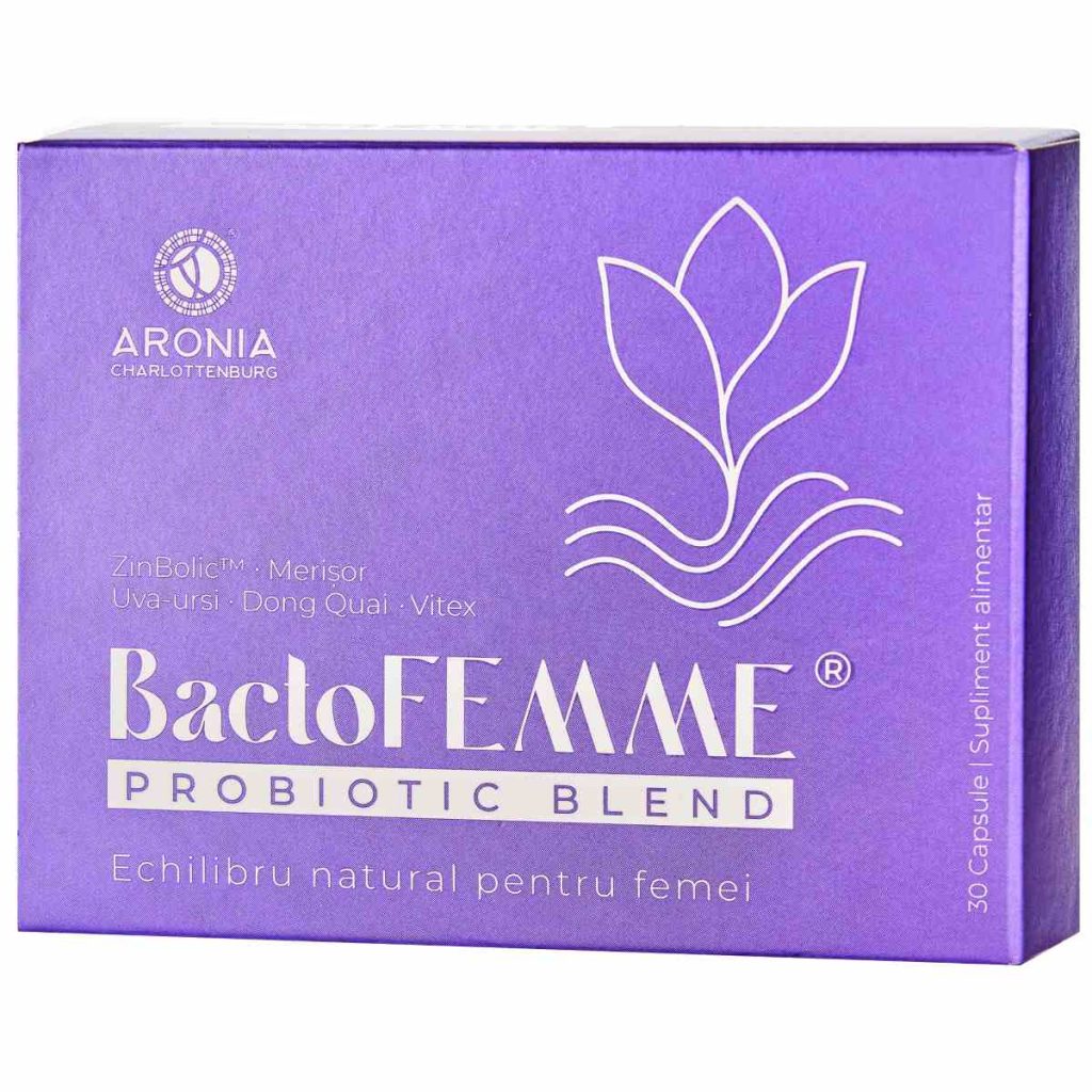 2. Beneficii pentru sanatatea vaginala si echilibrul hormonal Cutie cu probiotice BactoFEMME®