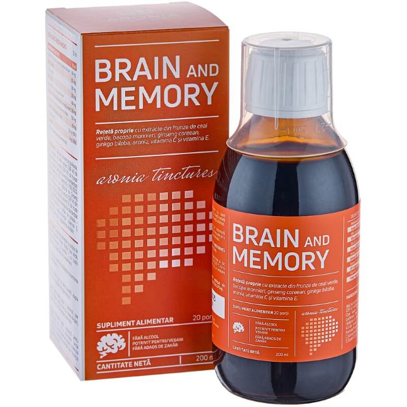 2. Brain and Memory 200ml — o formulă unică din 6 plante și superfructe pentru o minte ascuțită și o memorie excelentă