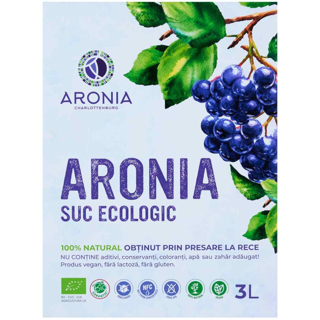 2. Xerostomie, tratament si solutii naturale pentru gura uscata Cutie cu Suc de Aronia 100% Natural, Ecologic 3L