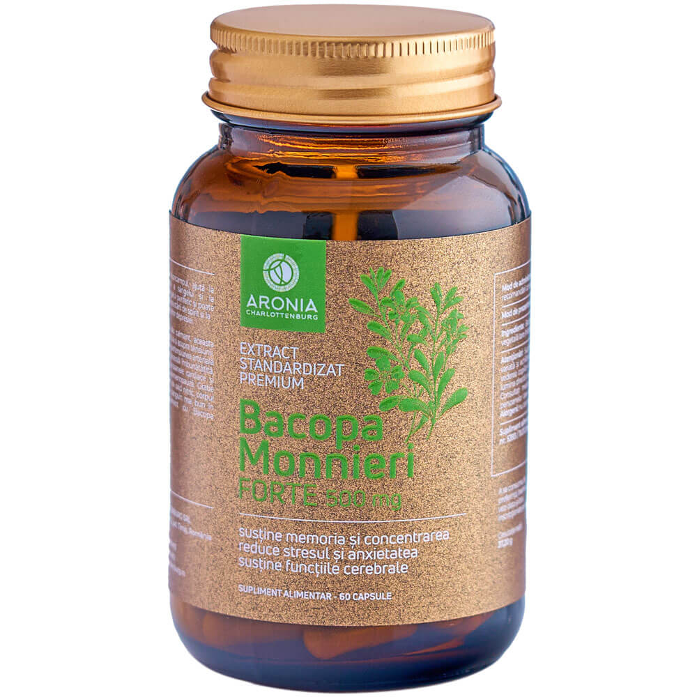 3. Bacopa Monnieri Forte — 60 capsule cu beneficii pentru creier, memorie, concentrare și sănătatea mintală