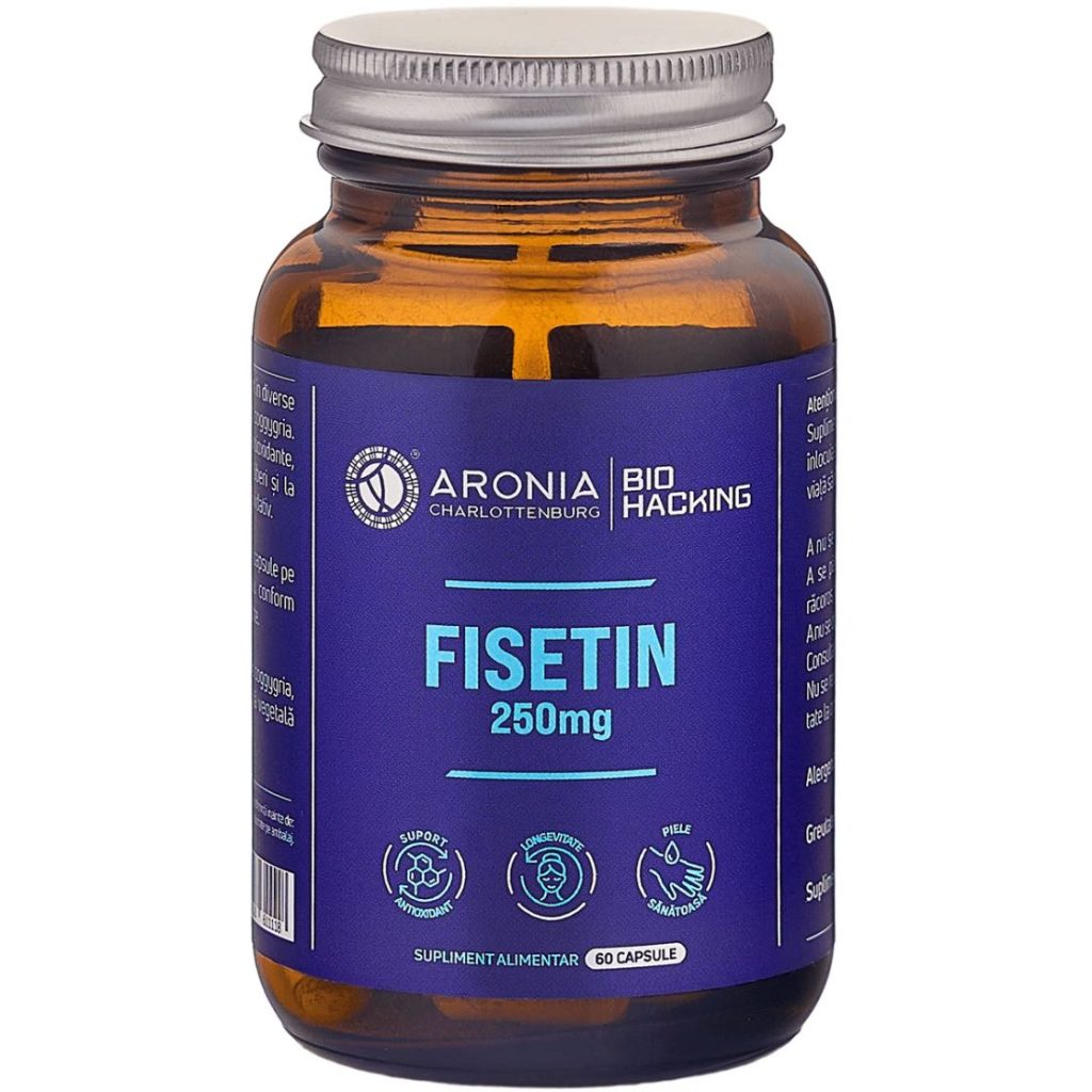 5. Fisetin 250 mg — 60 capsule cu beneficii pentru longevitate, creier, piele și energie | Bio Hacking