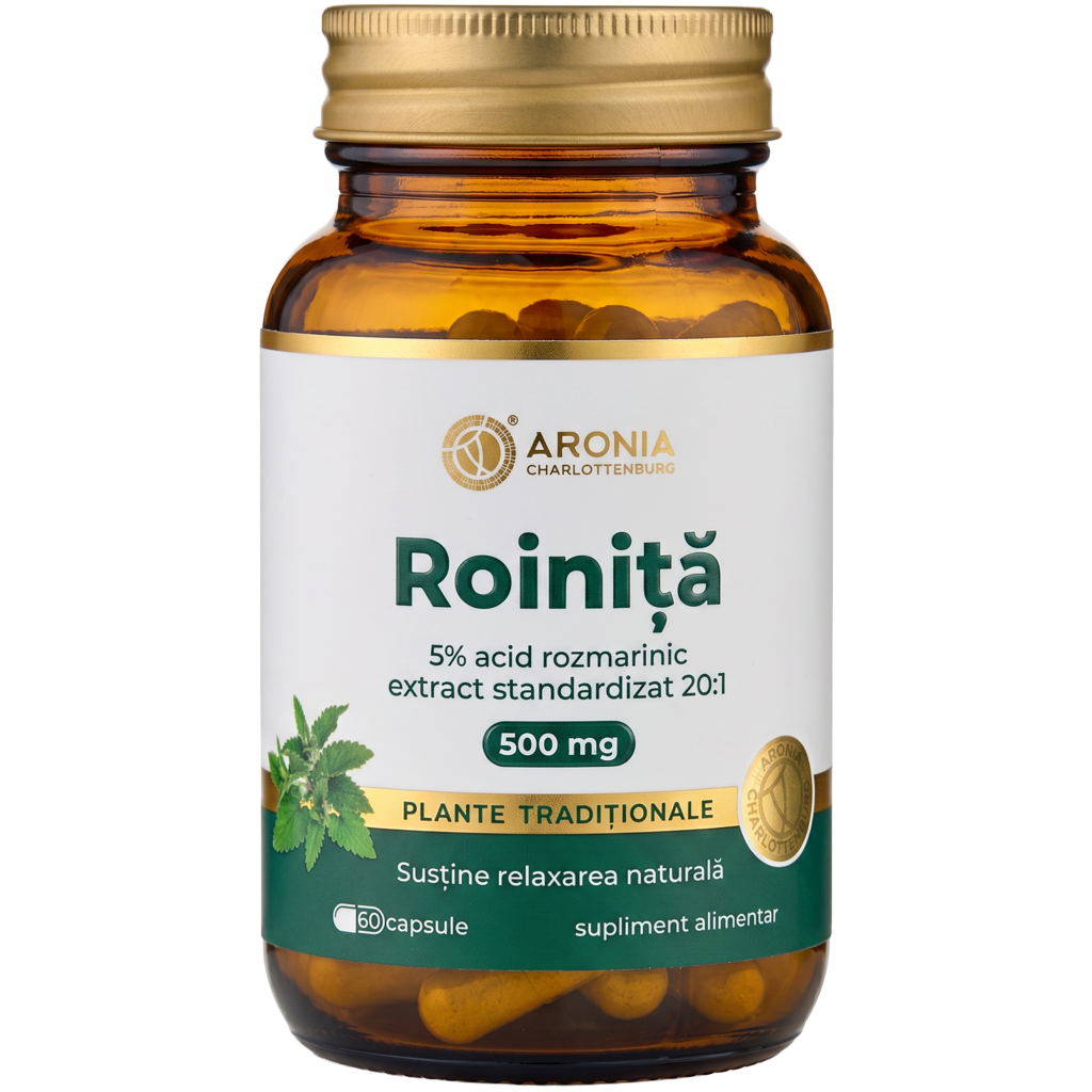 Roiniță 500 mg — 60 capsule cu extract concentrat din Roiniță pentru relaxare naturală, calm și somn odihnitor  |  Plante Tradiționale