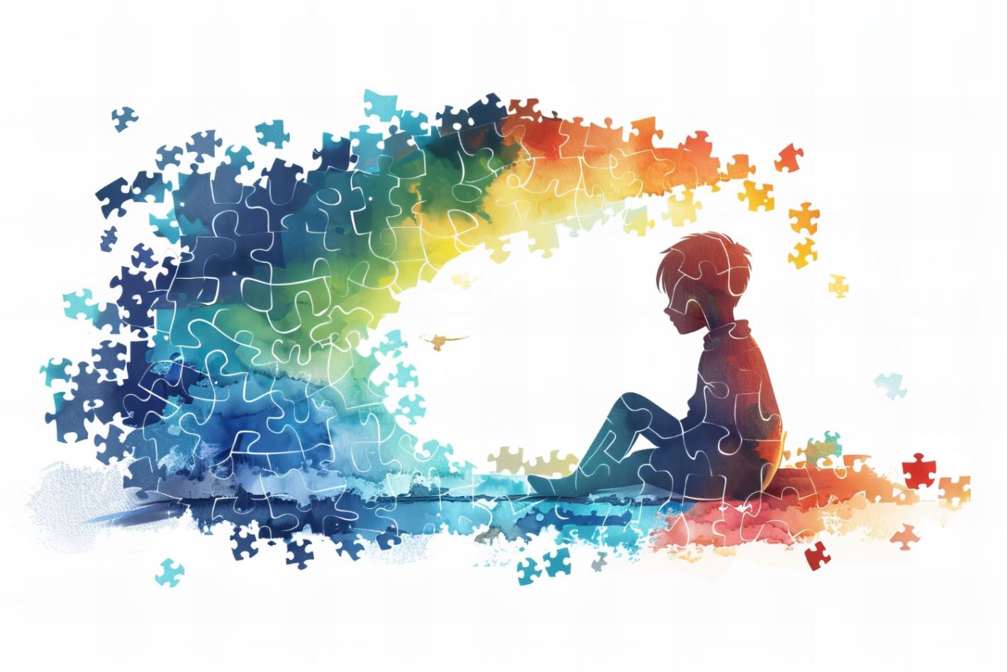 Autismul (ilustratie care prezinta imaginatia unui copil cu autism, creativitate, univers intim)