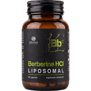 Berberine HCl Liposomal — 60 capsule cu Berberină în format lipozomal, pentru susținerea metabolismului, glicemiei normale și echilibrului alimentar