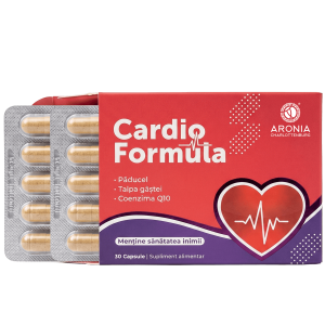 Cardio Formula: formulă concentrată cu Păducel, Talpa-gâștei și Coenzima Q10 pentru sănătatea inimii