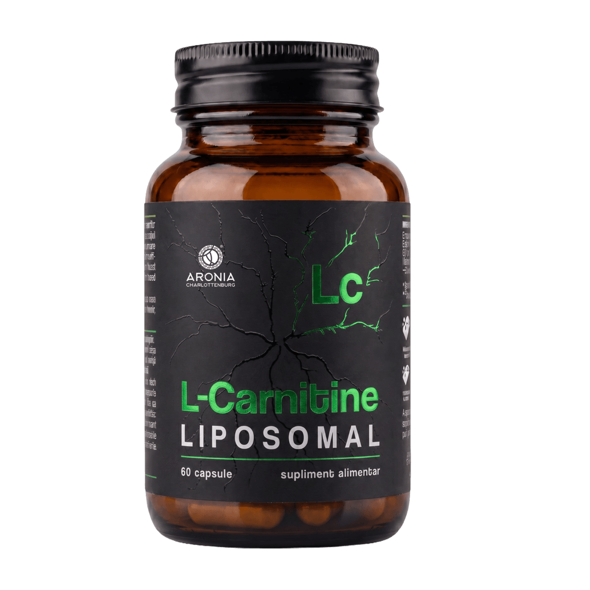 L-Carnitine Liposomal — 60 capsule cu L-Carnitină L-Tartrat în format lipozomal, pentru susținerea energie, metabolismului și performanței fizice