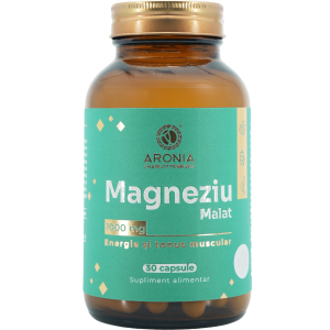 Magneziu Malat 1000 mg — 30 capsule pentru energie, mușchi și un corp mai odihnit
