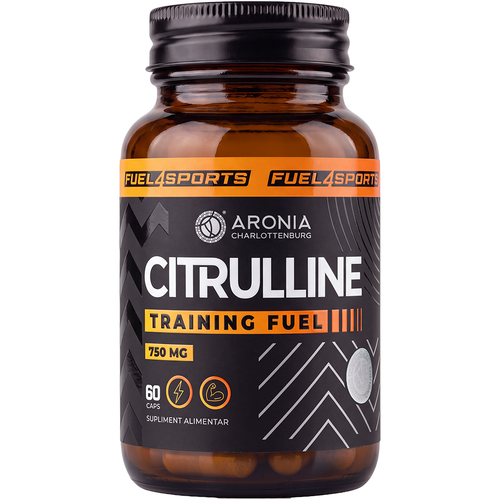 Citrulline 750 mg – 60 de capsule cu L-Citrulină 100% pură, pentru antrenamente intense de la început până la final | FUEL4SPORTS
