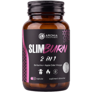 SlimBurn 2 în 1 – Berberină + Oțet din Cidru de Mere | 60 capsule pentru mai mult control asupra greutății și mai mult echilibru în alimentație
