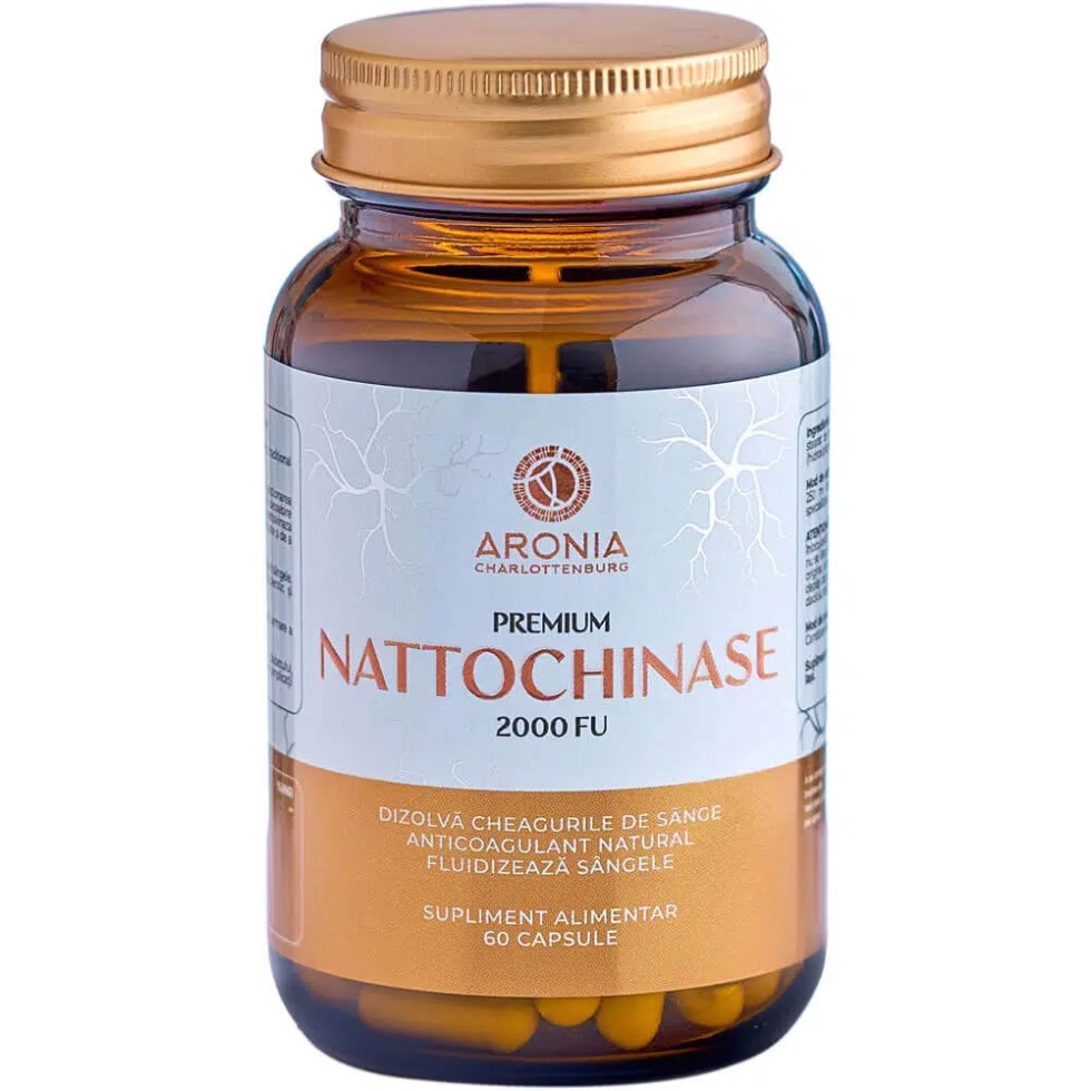 4. Premium Nattochinase 2000 FU 60 capsule naturale pentru sanatatea inimii si circulatia sangelui