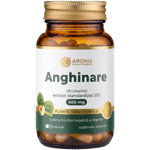 Anghinare 600 mg — 60 capsule cu extract standardizat la minimum 5% cinarină, pentru sănătatea ficatului și confort digestiv | Plante Tradiționale