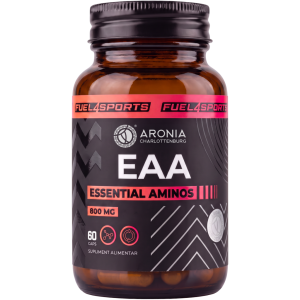 EAA 800 mg – 60 de capsule cu toți cei 9 aminoacizi esențiali, pentru creșterea și menținerea masei musculare | FUEL4SPORTS