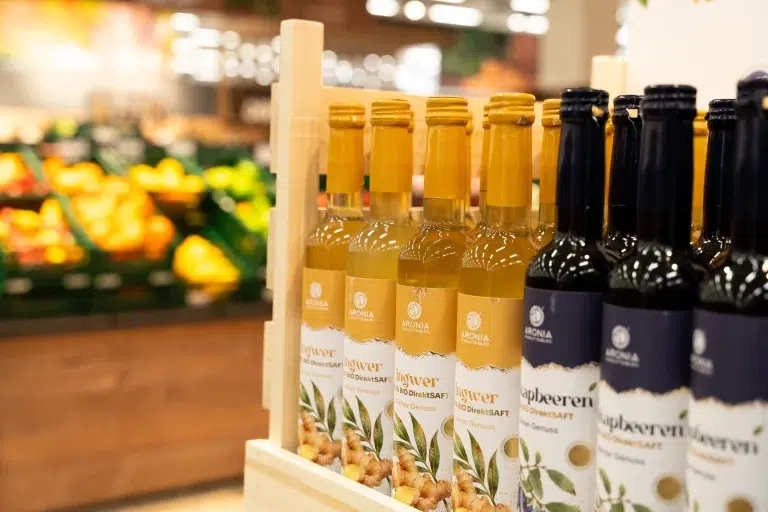 Sucuri BIO DirektSAFT Aronia Charlottenburg, presate la rece, expuse în München