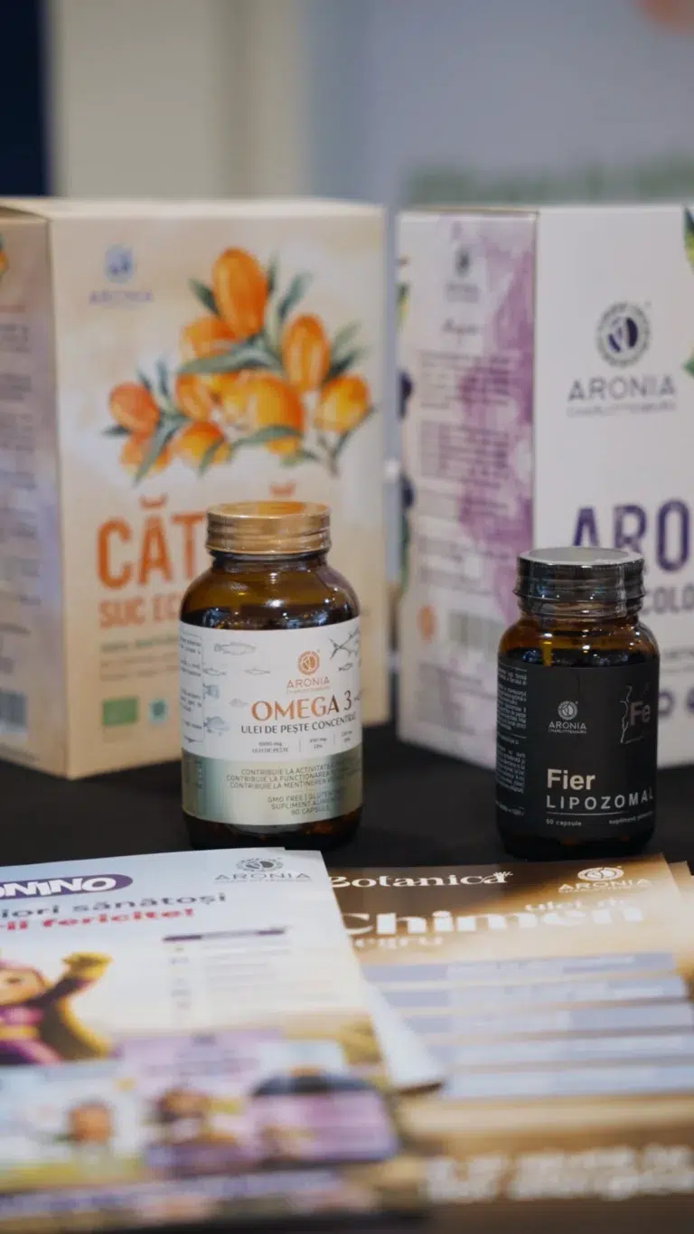 Omega 3 și fier lipozomal Aronia Charlottenburg la standul de la Fitoterapie Iași